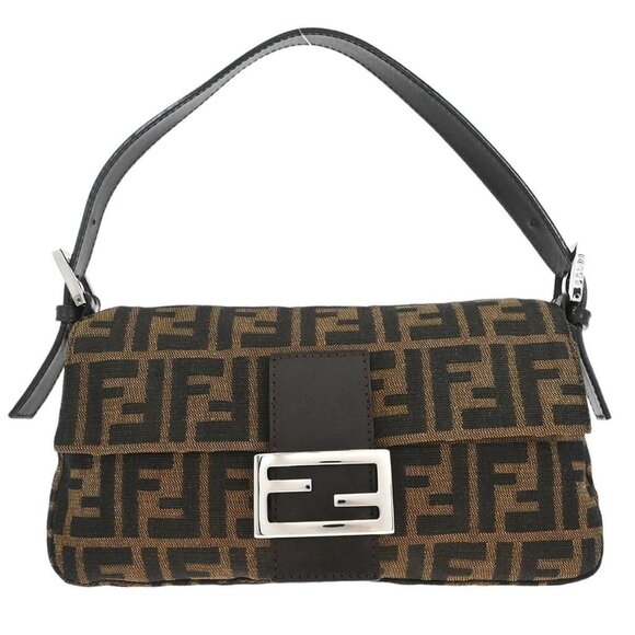 Fendi Handbags - Fendi Brown Zucca Baguette Handbag 2220/26424/009 156051